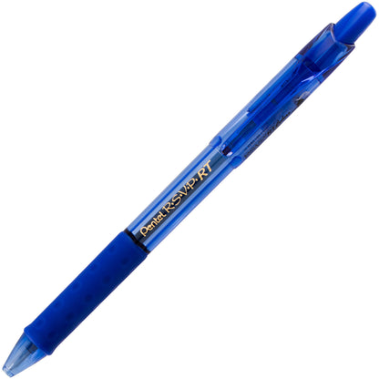 RSVP RT COLORS Retractable Ballpoint Pen, (1.0mm) Medium Line, Blue Barrel, Blue Ink (BK93CRC-C)