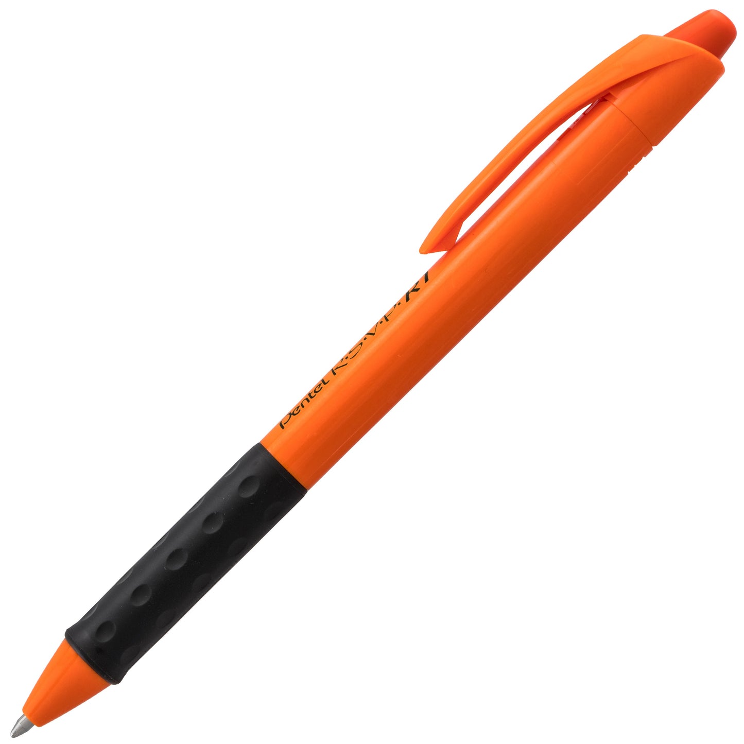 RSVP RT Retractable Ballpoint Pen, (1.0mm) Medium Line, Safety Color Orange Barrel, Black Ink (BK93HDF-A)