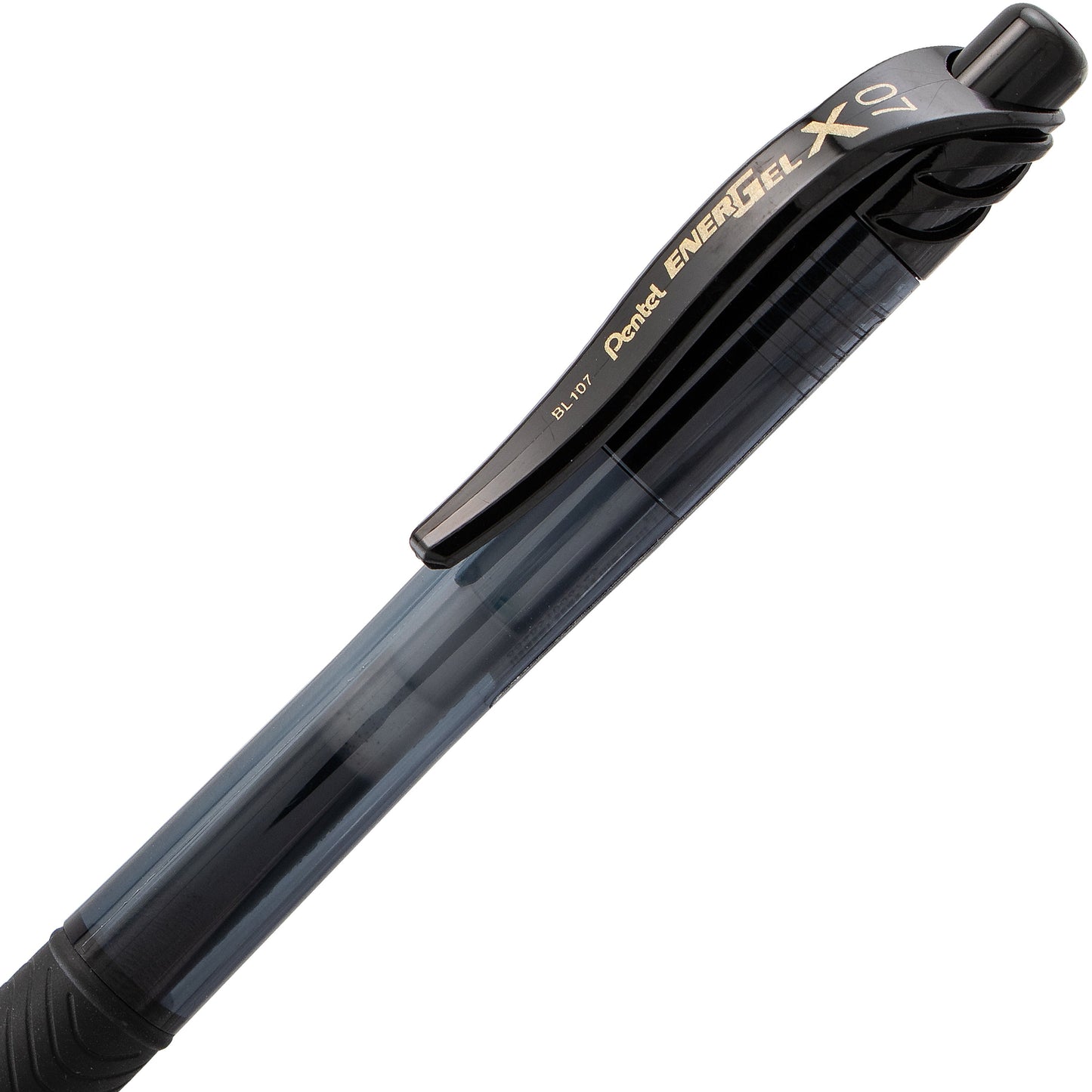 Pentel EnerGel-X Retractable Liquid Gel Pen, (0.7mm) Metal Tip, Black Ink (BL107-A)