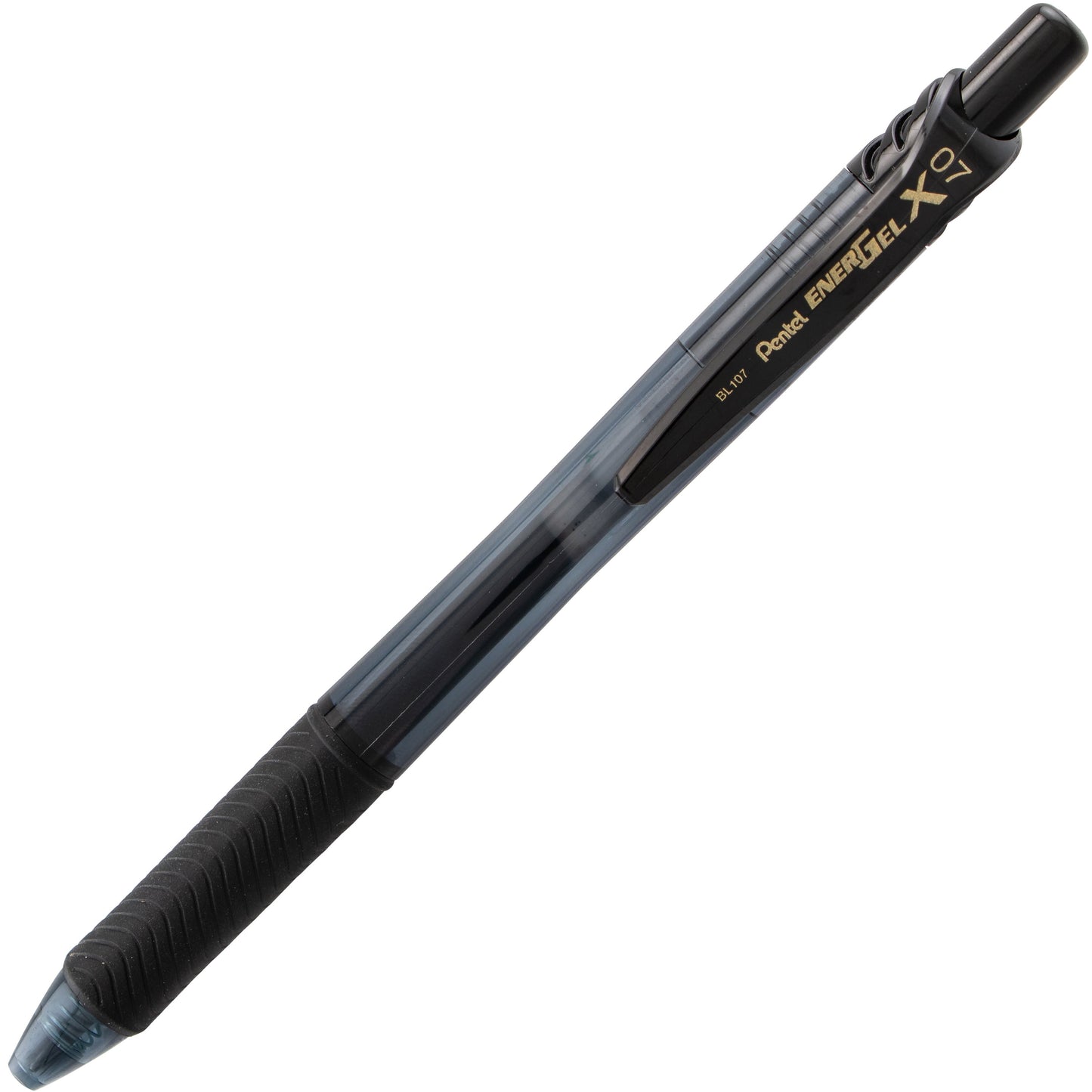 Pentel EnerGel-X Retractable Liquid Gel Pen, (0.7mm) Metal Tip, Black Ink (BL107-A)