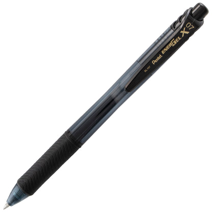Pentel EnerGel-X Retractable Liquid Gel Pen, (0.7mm) Metal Tip, Black Ink (BL107-A)