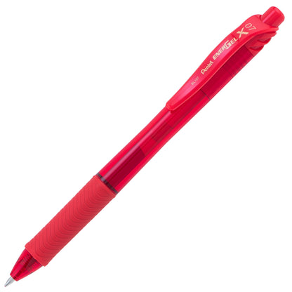 EnerGel-X Retractable Liquid Gel Pen, (0.7mm) Metal Tip, Red Ink (BL107-B)