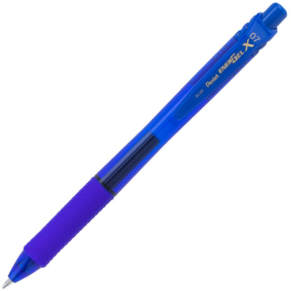 Pentel EnerGel-X Retractable Liquid Gel Pen, (0.7mm) Metal Tip, Medium Line, Blue Ink (BL107-C)