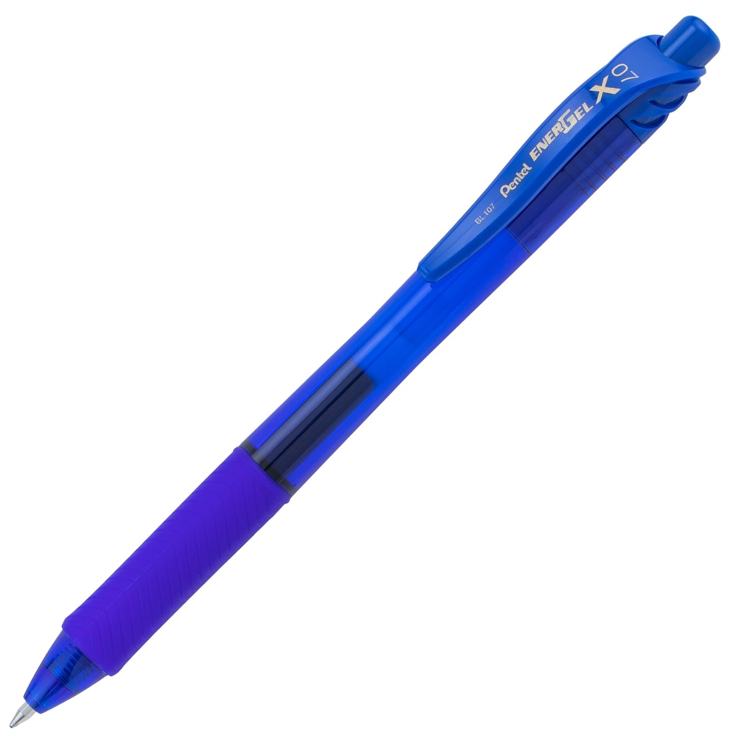 Pentel EnerGel-X Retractable Liquid Gel Pen, (0.7mm) Metal Tip, Medium Line, Blue Ink (BL107-C)