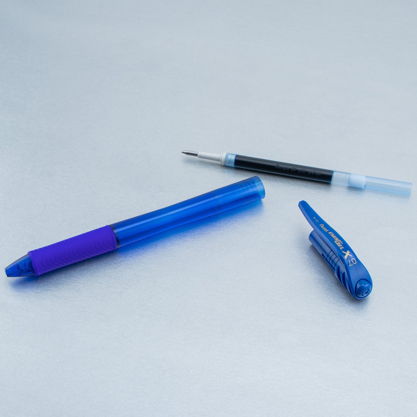 Pentel EnerGel-X Retractable Liquid Gel Pen, (0.7mm) Metal Tip, Medium Line, Blue Ink (BL107-C)