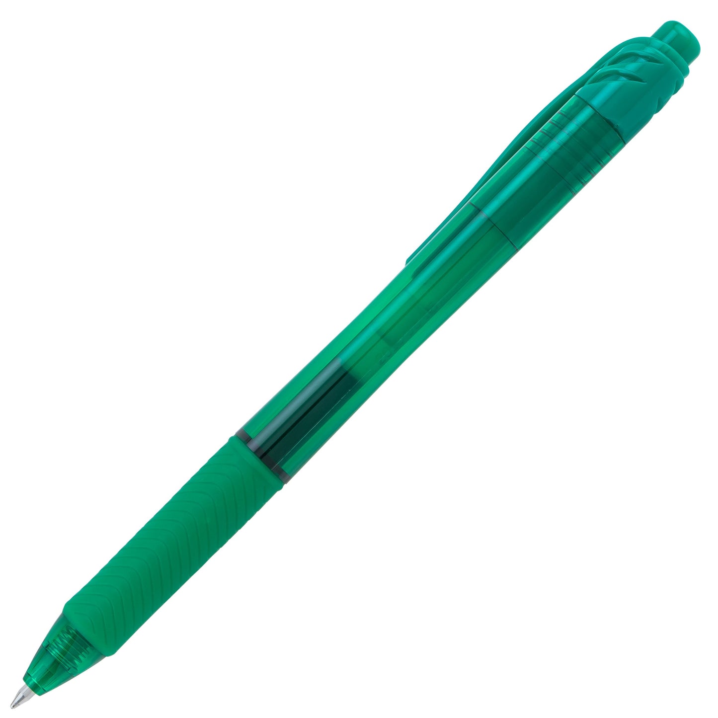 Pentel EnerGel-X Retractable Liquid Gel Pen, (0.7mm) Metal Tip, Medium Line, Green Ink (BL107-D), 48 Dozen