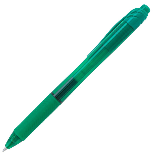 Pentel EnerGel-X Retractable Liquid Gel Pen, (0.7mm) Metal Tip, Medium Line, Green Ink (BL107-D), 48 Dozen