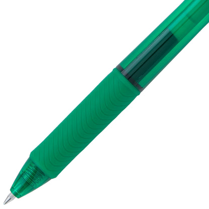 Pentel EnerGel-X Retractable Liquid Gel Pen, (0.7mm) Metal Tip, Medium Line, Green Ink (BL107-D), 48 Dozen