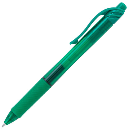 Pentel EnerGel-X Retractable Liquid Gel Pen, (0.7mm) Metal Tip, Medium Line, Green Ink (BL107-D), 48 Dozen