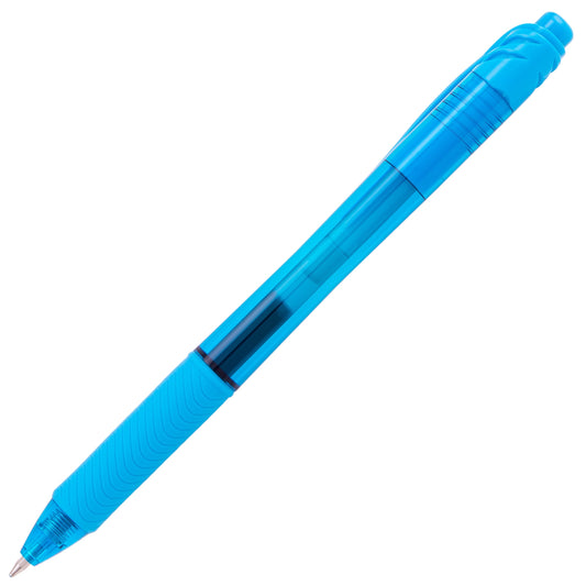 Pentel EnerGel-X Retractable Liquid Gel Pen, (0.7mm) Metal Tip, Medium Line, Sky Blue Ink (BL107-S)
