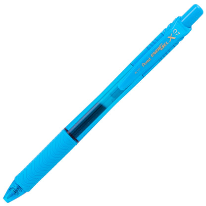 Pentel EnerGel-X Retractable Liquid Gel Pen, (0.7mm) Metal Tip, Medium Line, Sky Blue Ink (BL107-S)