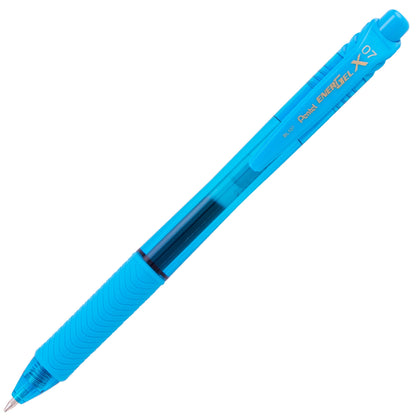 Pentel EnerGel-X Retractable Liquid Gel Pen, (0.7mm) Metal Tip, Medium Line, Sky Blue Ink (BL107-S)