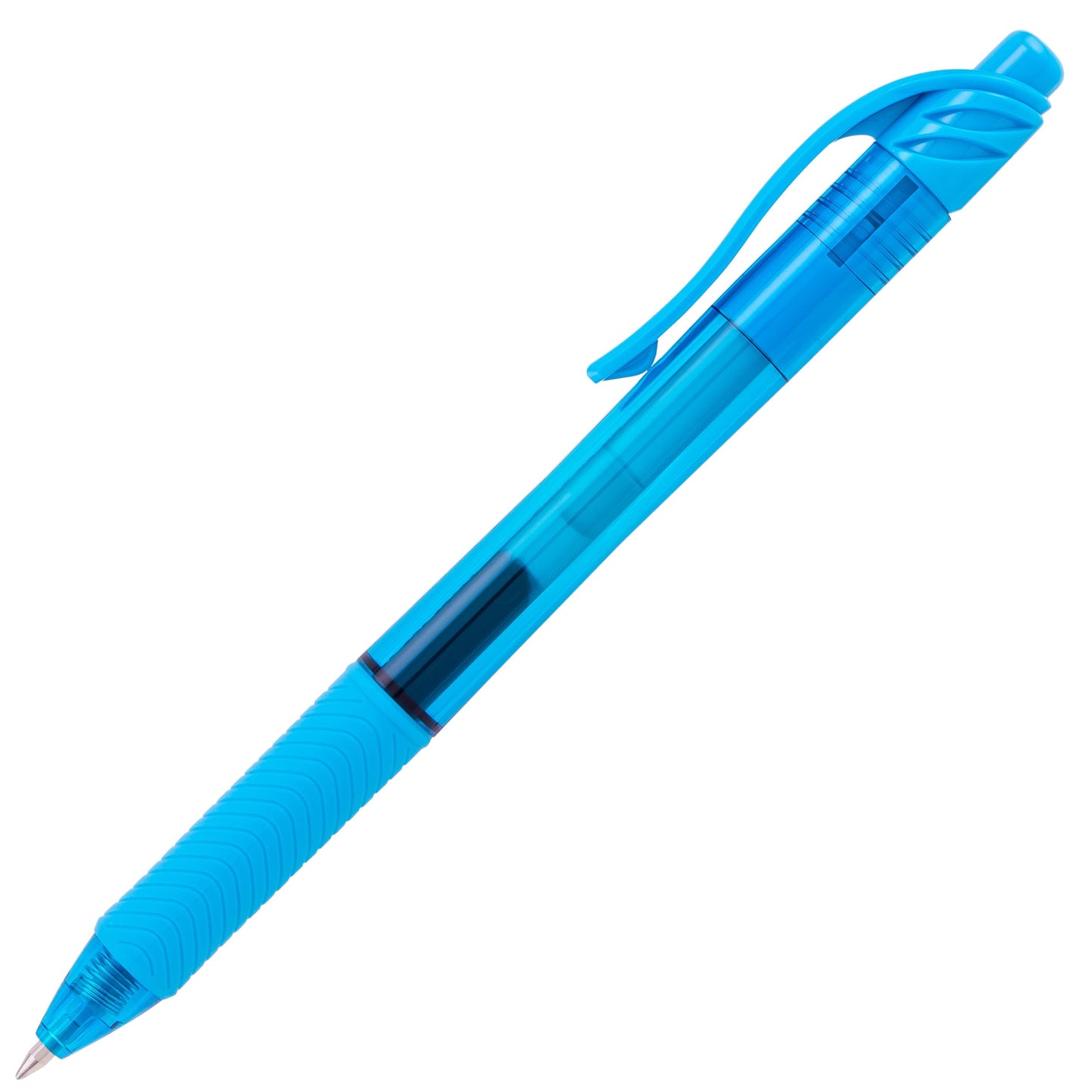 Pentel EnerGel-X Retractable Liquid Gel Pen, (0.7mm) Metal Tip, Medium Line, Sky Blue Ink (BL107-S)