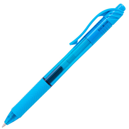 Pentel EnerGel-X Retractable Liquid Gel Pen, (0.7mm) Metal Tip, Medium Line, Sky Blue Ink (BL107-S)