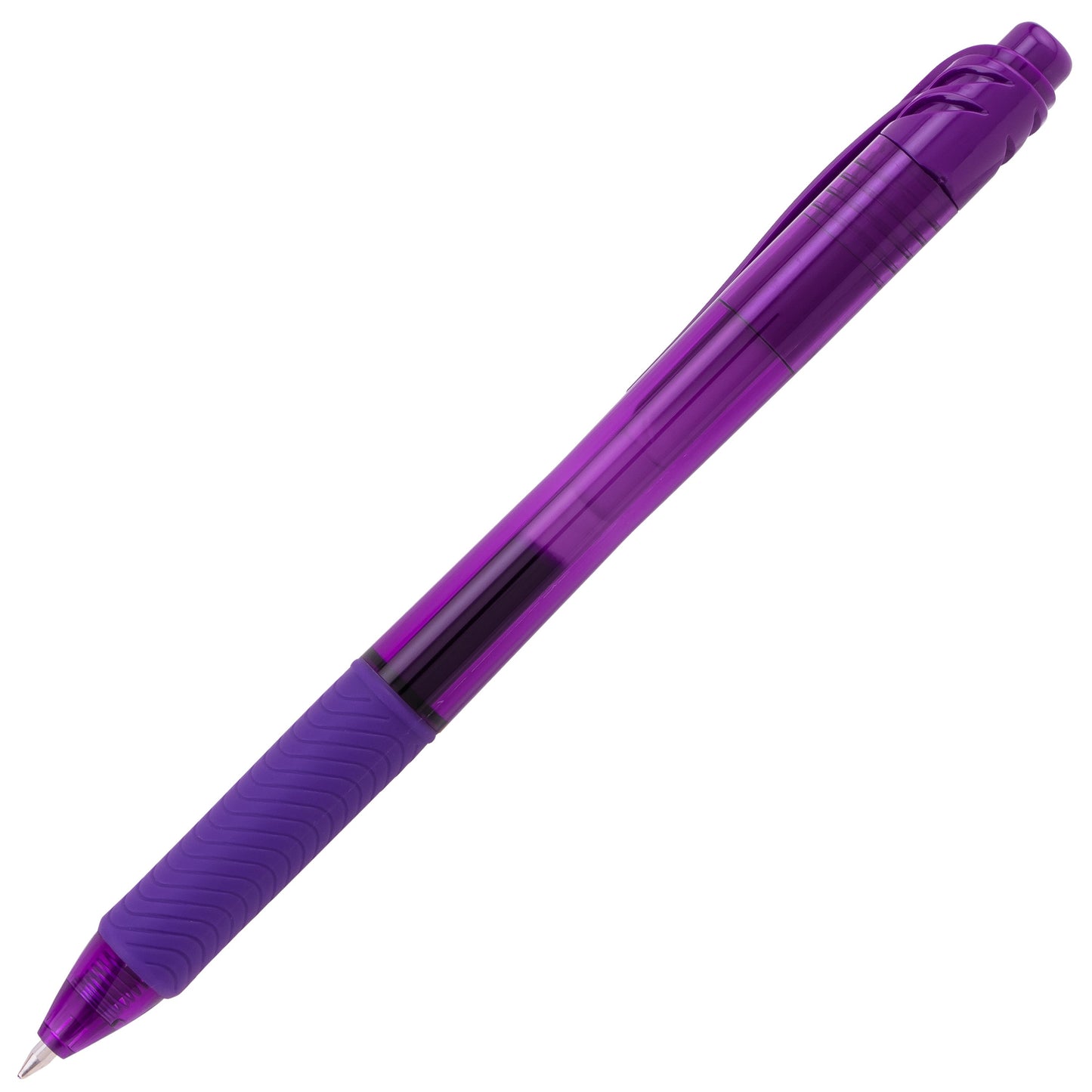 Pentel EnerGel-X Retractable Liquid Gel Pen, (0.7mm) Metal Tip, Medium Line, Violet Ink (BL107-V)