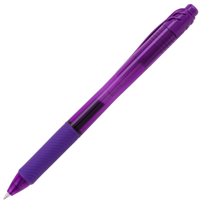Pentel EnerGel-X Retractable Liquid Gel Pen, (0.7mm) Metal Tip, Medium Line, Violet Ink (BL107-V)