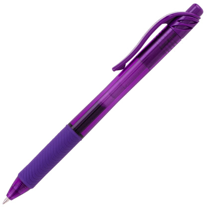 Pentel EnerGel-X Retractable Liquid Gel Pen, (0.7mm) Metal Tip, Medium Line, Violet Ink (BL107-V)