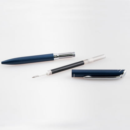 Pentel EnerGel Style Gel Pen, (0.7mm) Medium Line, Dark Blue barrel, Black Ink, Gift Box w/ Belly Band (BL2007CABX)