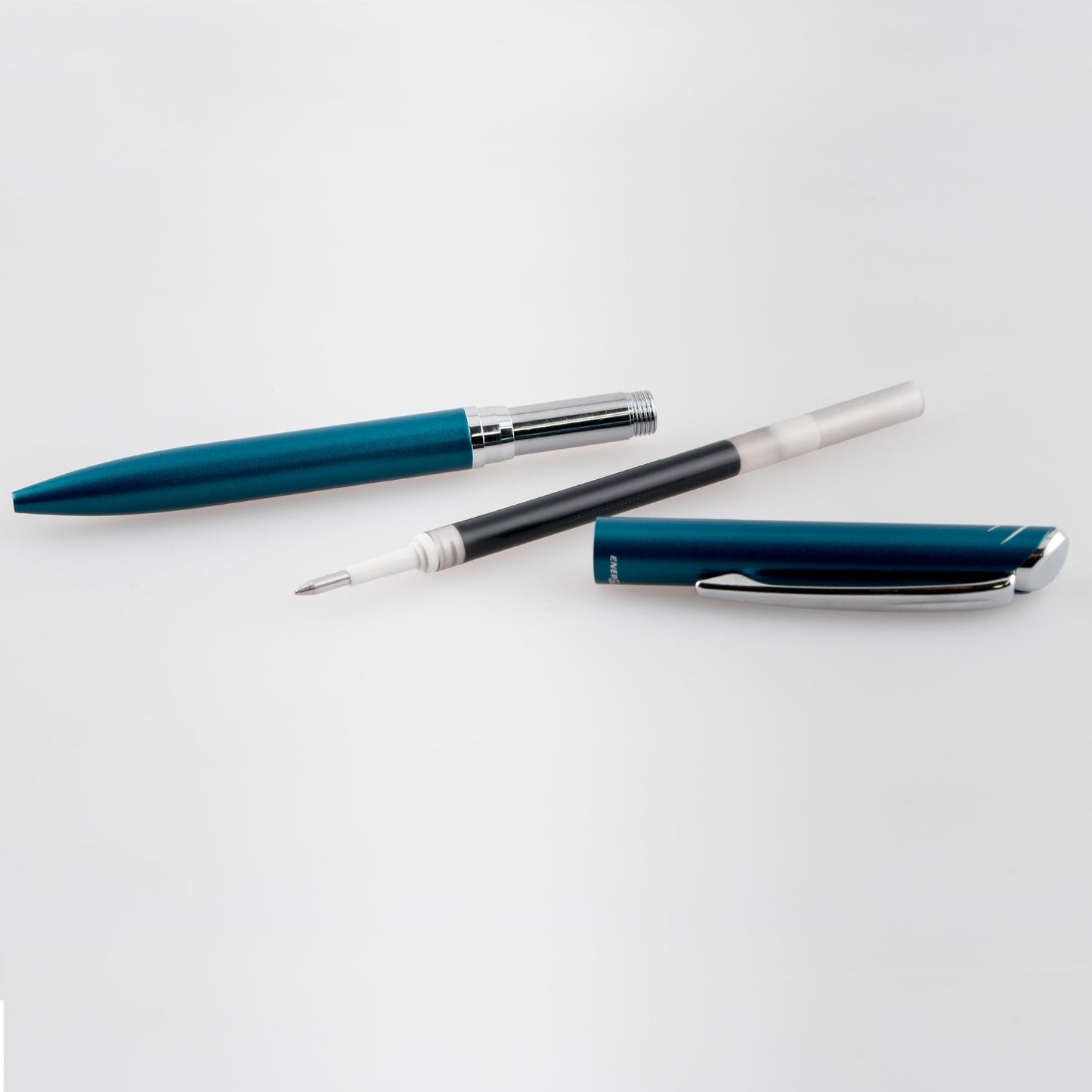 EnerGel Style Gel Pen, (0.7mm) Medium Line,Teal Blue barrel, Black Ink, Gift Box w/ Belly Band (BL2007SABX)