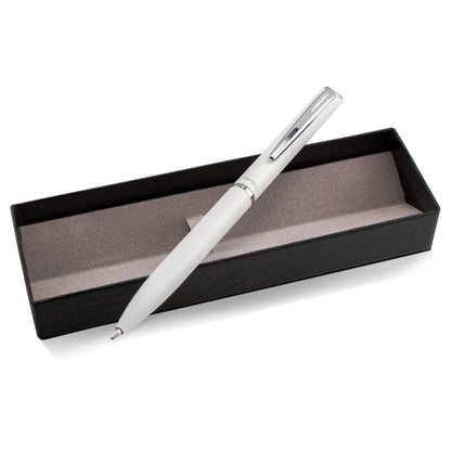 Pentel EnerGel Style Gel Pen, (0.7mm) Medium Line, White barrel, Black Ink, Gift Box w/ Belly Band (BL2007WABX)