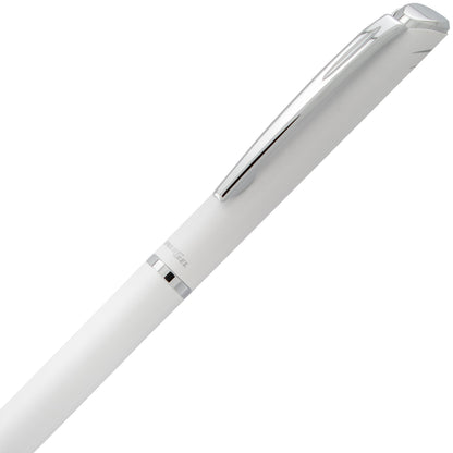 Pentel EnerGel Style Gel Pen, (0.7mm) Medium Line, White barrel, Black Ink, Gift Box w/ Belly Band (BL2007WABX)