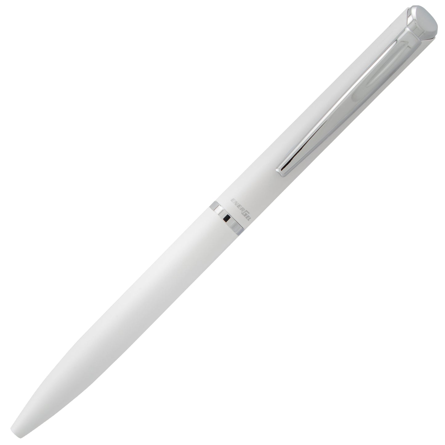 Pentel EnerGel Style Gel Pen, (0.7mm) Medium Line, White barrel, Black Ink, Gift Box w/ Belly Band (BL2007WABX)