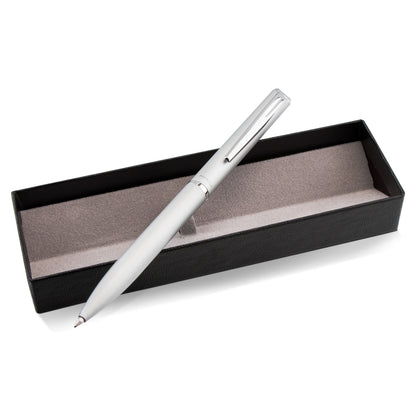 Pentel EnerGel Style Gel Pen, (0.7mm) Medium Line, Silver barrel, Black Ink, Gift Box w/ Belly Band (BL2007ZABX), 24 Each