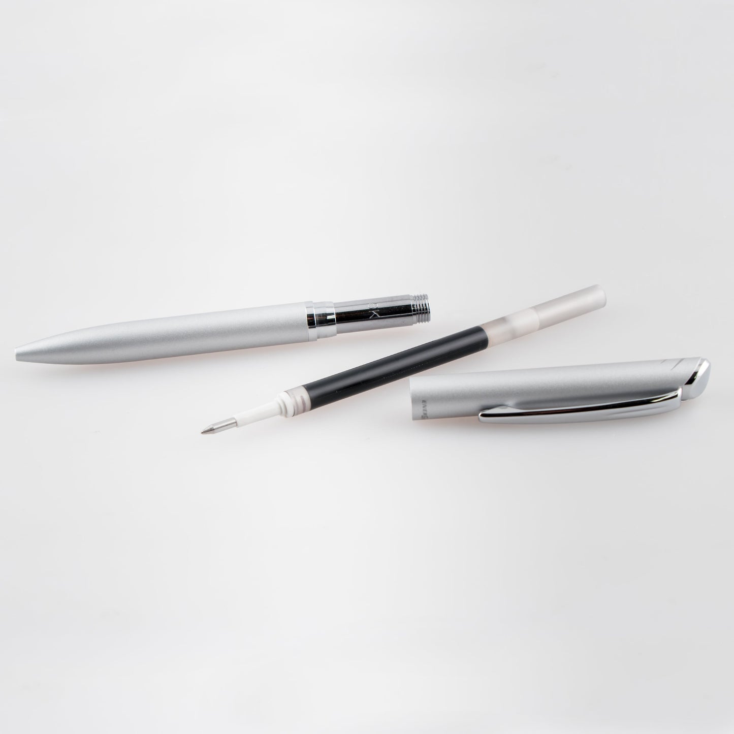 Pentel EnerGel Style Gel Pen, (0.7mm) Medium Line, Silver barrel, Black Ink, Gift Box w/ Belly Band (BL2007ZABX), 24 Each