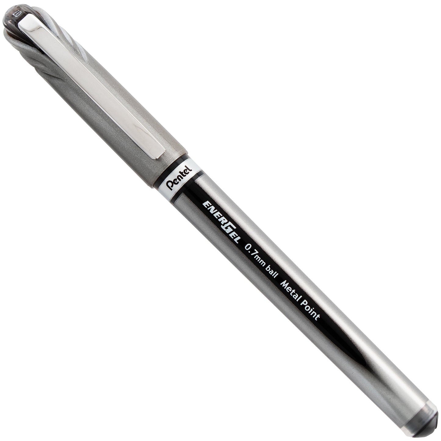 Pentel EnerGel NV Liquid Gel Pen, (0.7mm) Metal Tip, Medium Line Capped, Black Ink (BL27-A)