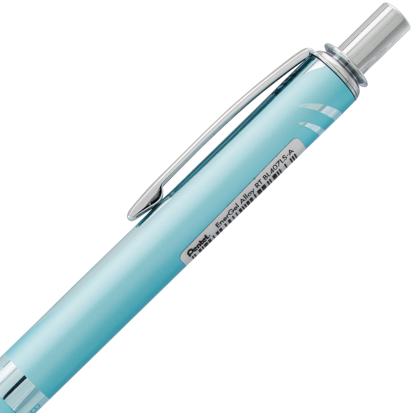 EnerGel Alloy Retractable Premium Liquid Gel Pen, (0.7mm) Aquamarine Barrel, Black Ink (BL407LS-A)