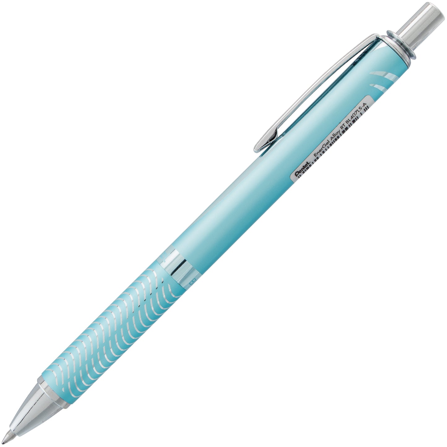 EnerGel Alloy Retractable Premium Liquid Gel Pen, (0.7mm) Aquamarine Barrel, Black Ink (BL407LS-A)