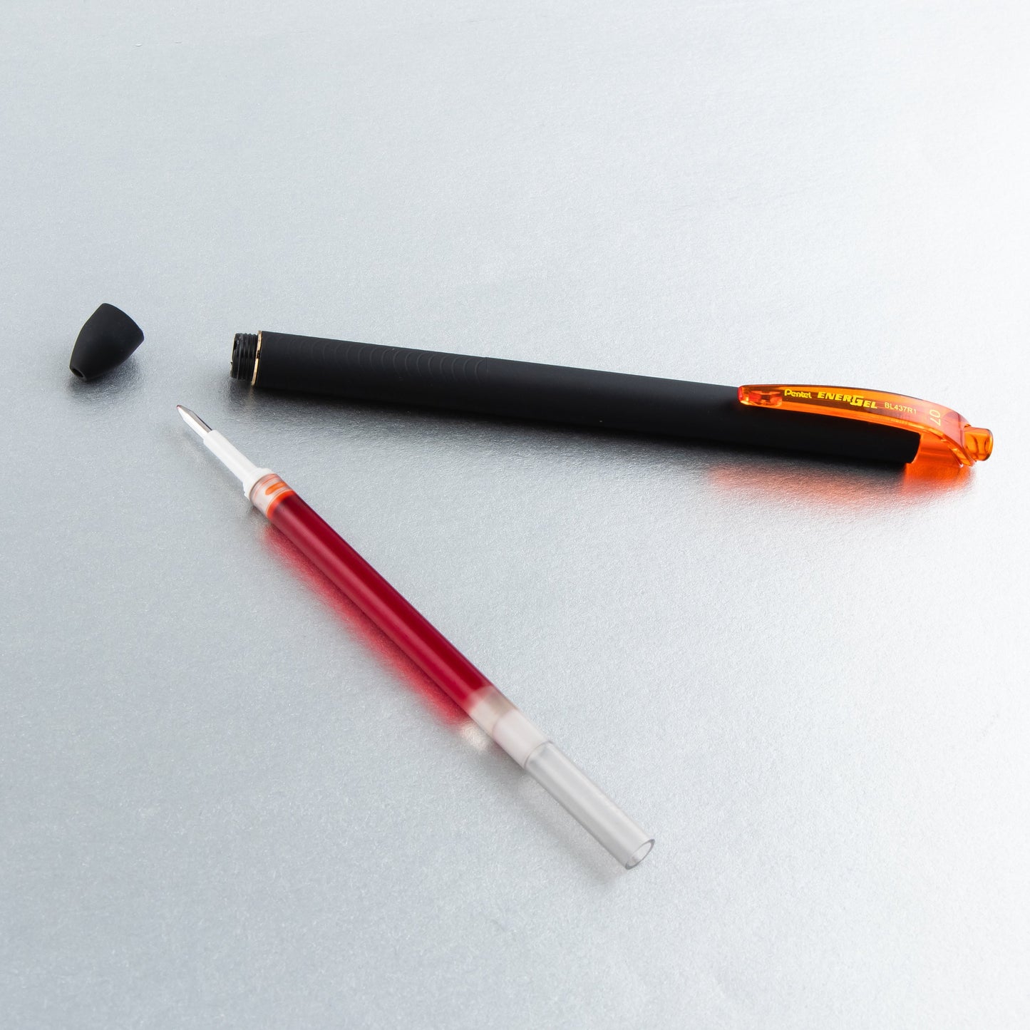 EnerGel Kuro Liquid Gel Pen, (0.7mm) Medium line, Orange Ink (BL437R1-F)