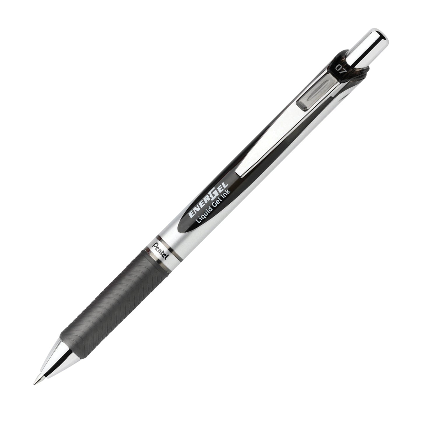 Pentel EnerGel RTX Retractable Liquid Gel Pen, (0.7mm) Metal Tip, Medium Line, Black Ink (BL77-A)