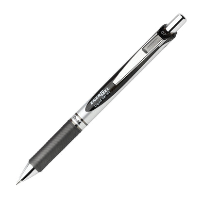 Pentel EnerGel RTX Retractable Liquid Gel Pen, (0.7mm) Metal Tip, Medium Line, Black Ink (BL77-A)