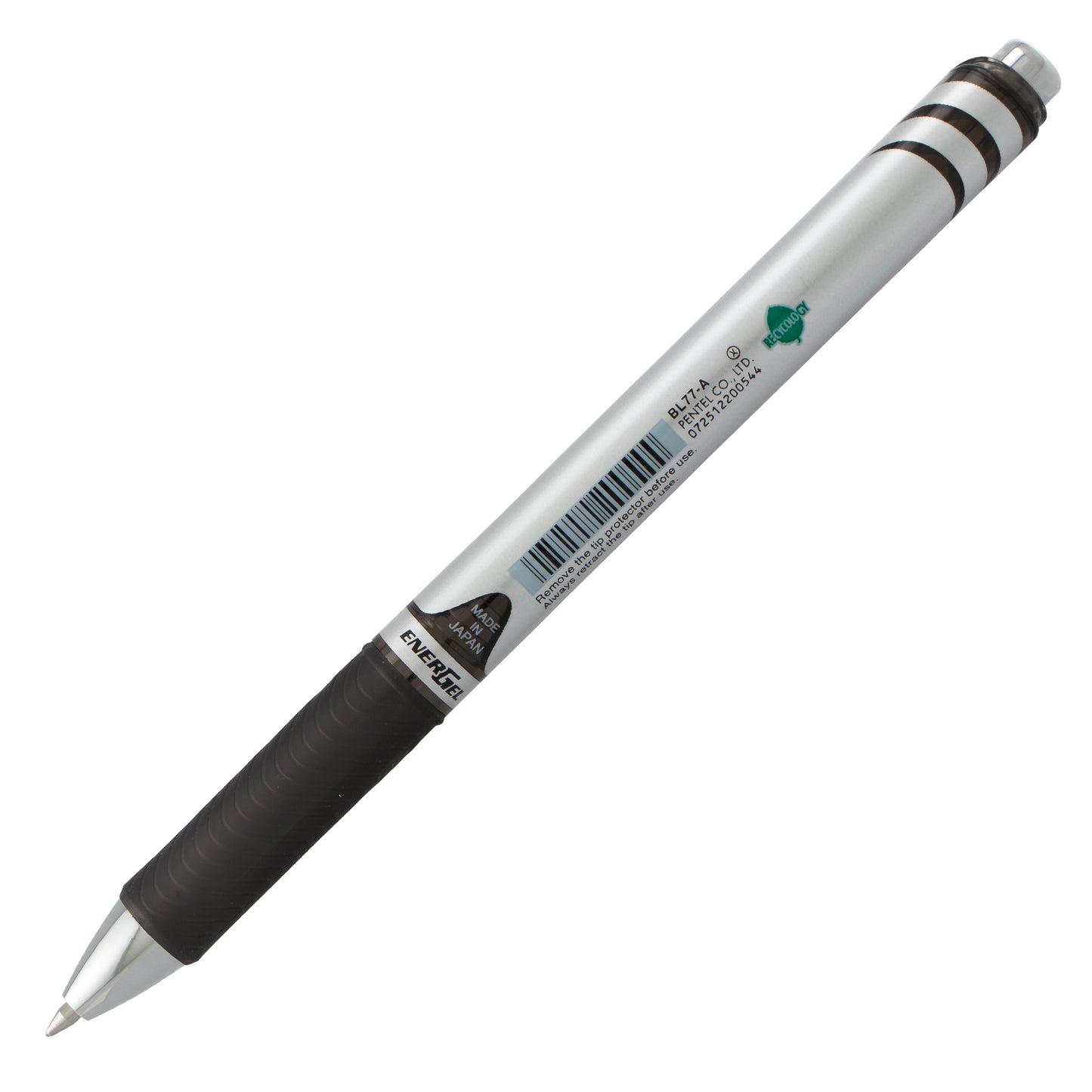 Pentel EnerGel RTX Retractable Liquid Gel Pen, (0.7mm) Metal Tip, Medium Line, Black Ink (BL77-A)