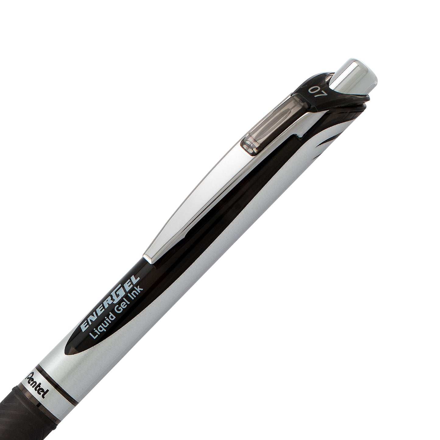 Pentel EnerGel RTX Retractable Liquid Gel Pen, (0.7mm) Metal Tip, Medium Line, Black Ink (BL77-A)