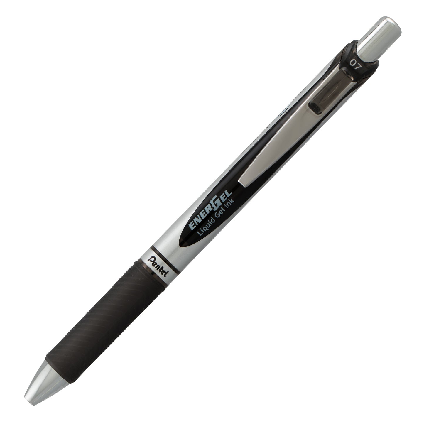 Pentel EnerGel RTX Retractable Liquid Gel Pen, (0.7mm) Metal Tip, Medium Line, Black Ink (BL77-A)