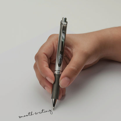 Pentel EnerGel RTX Retractable Liquid Gel Pen, (0.7mm) Metal Tip, Medium Line, Black Ink (BL77-A)