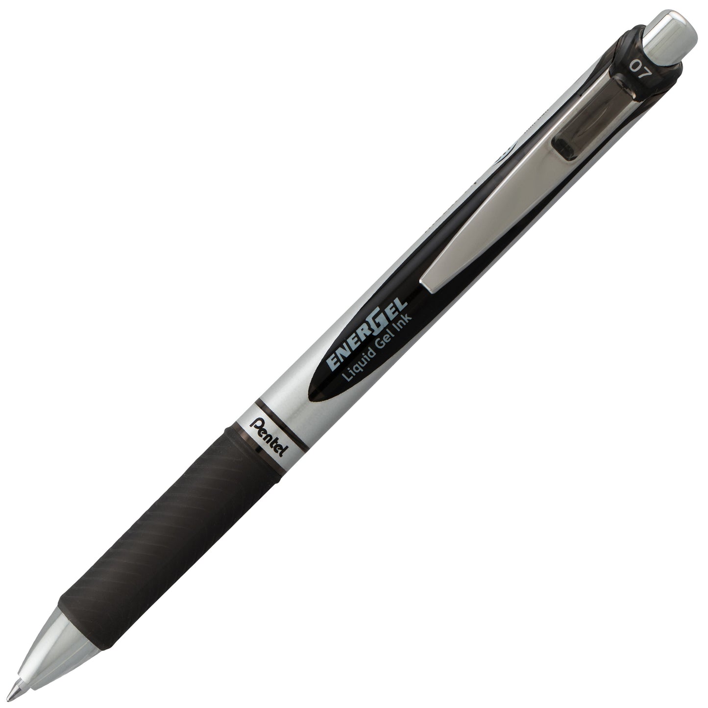Pentel EnerGel RTX Retractable Liquid Gel Pen, (0.7mm) Metal Tip, Medium Line, Black Ink (BL77-A)