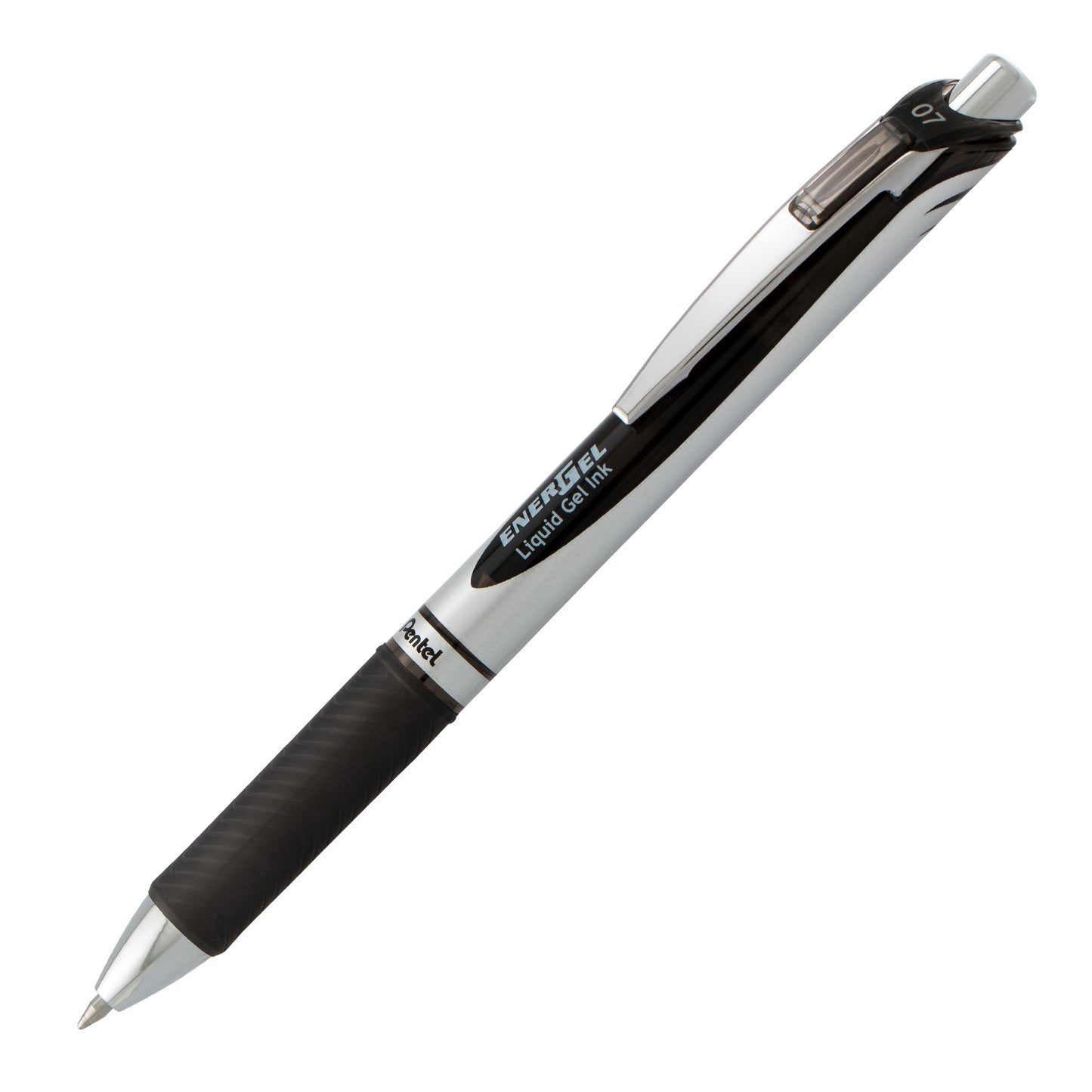 Pentel EnerGel RTX Retractable Liquid Gel Pen, (0.7mm) Metal Tip, Medium Line, Black Ink (BL77-A)