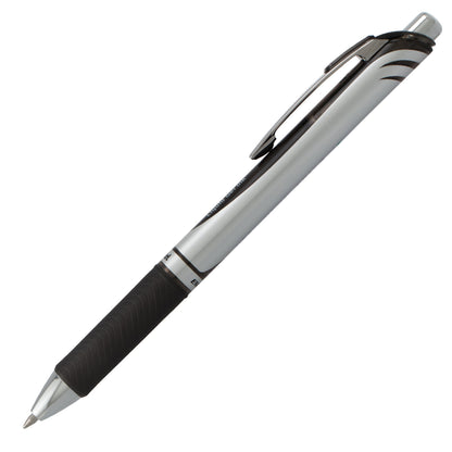 Pentel EnerGel RTX Retractable Liquid Gel Pen, (0.7mm) Metal Tip, Medium Line, Black Ink (BL77-A)