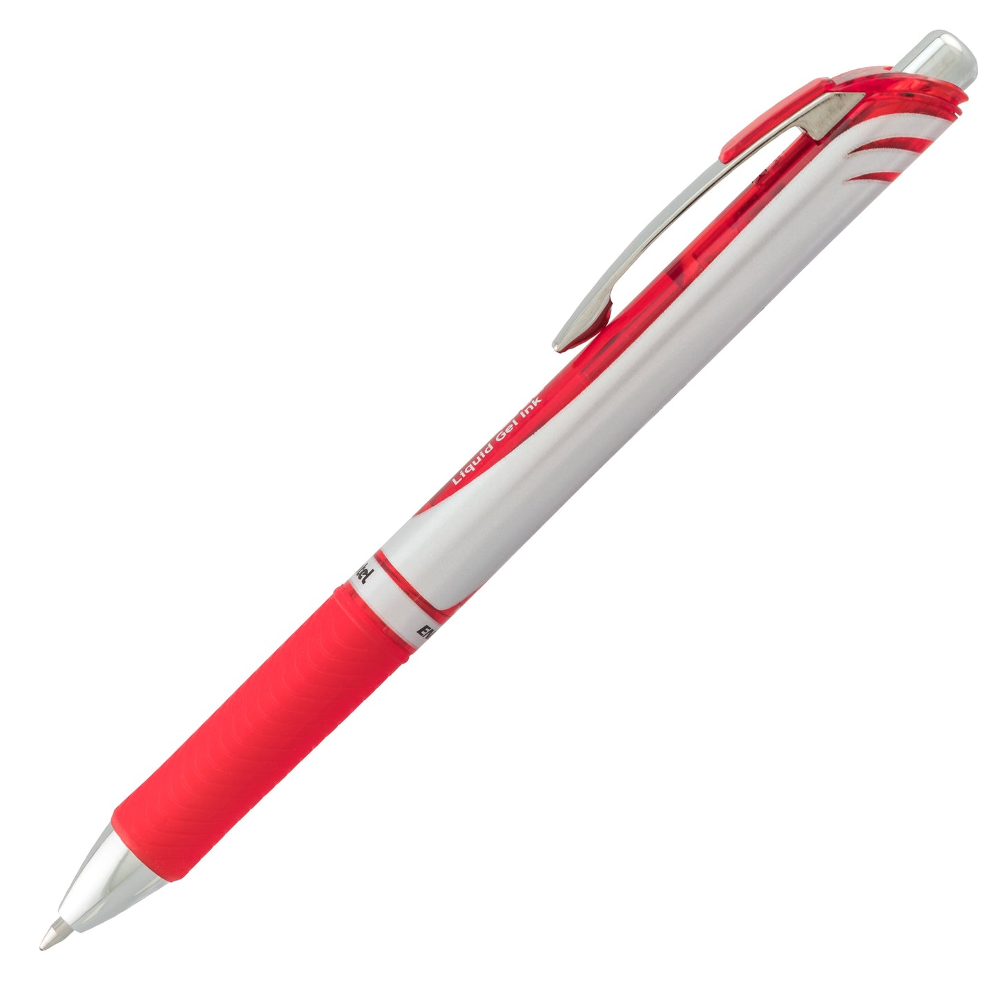 EnerGel RTX Retractable Liquid Gel Pen, (0.7mm) Metal Tip, Medium Line,Red Ink (BL77-B)