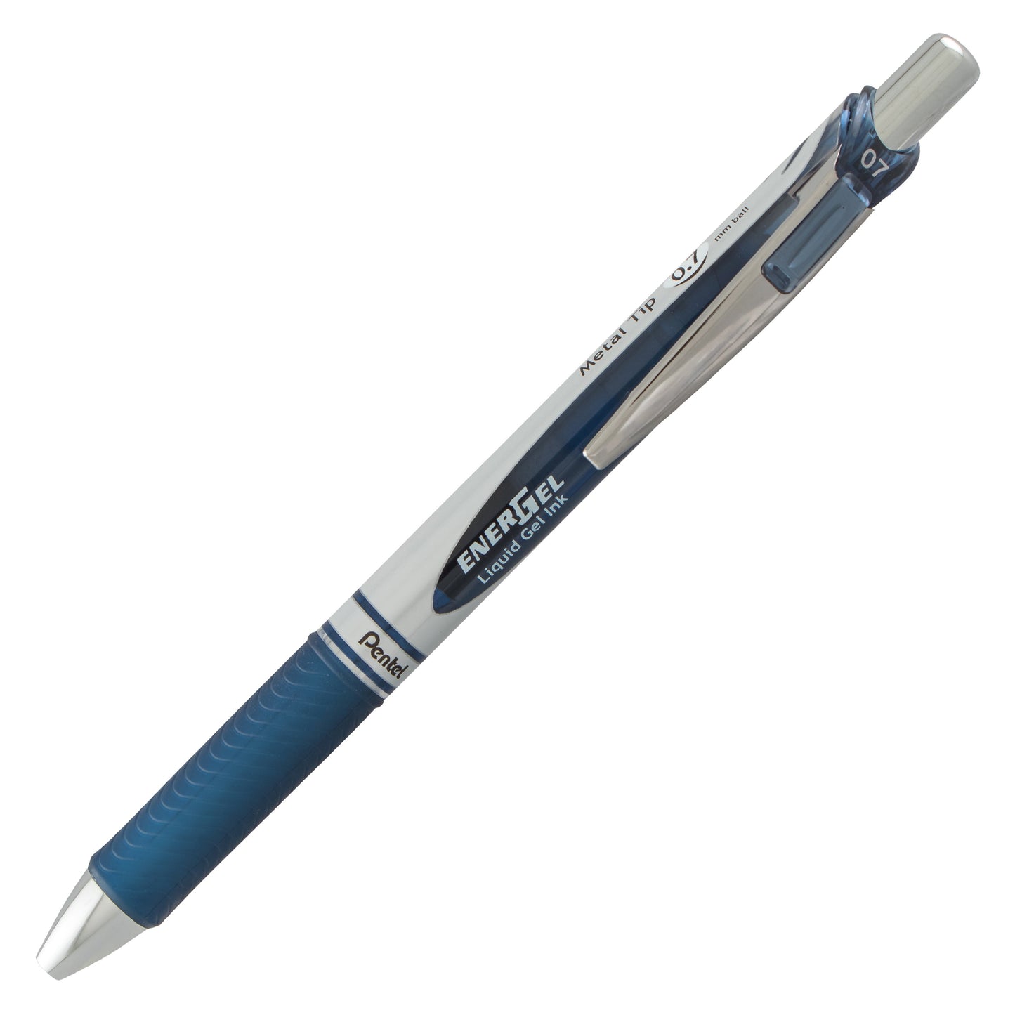 EnerGel RTX Retractable Liquid Gel Pen, (0.7mm) Metal Tip, Medium Line, Navy Blue Ink (BL77-CA)