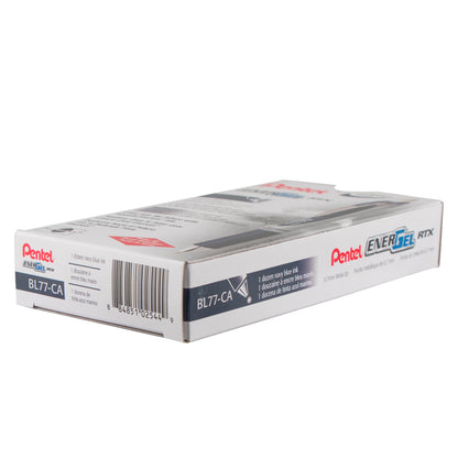 EnerGel RTX Retractable Liquid Gel Pen, (0.7mm) Metal Tip, Medium Line, Navy Blue Ink (BL77-CA)