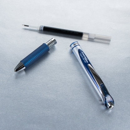 EnerGel RTX Retractable Liquid Gel Pen, (0.7mm) Metal Tip, Medium Line, Navy Blue Ink (BL77-CA)