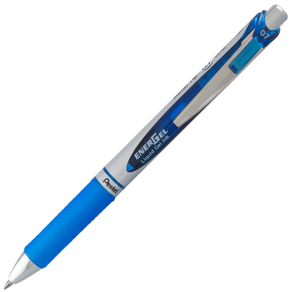 Pentel EnerGel RTX Retractable Liquid Gel Pen, (0.7mm) Metal Tip, Medium Line, Blue Ink (BL77-C)