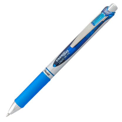 Pentel EnerGel RTX Retractable Liquid Gel Pen, (0.7mm) Metal Tip, Medium Line, Blue Ink (BL77-C)