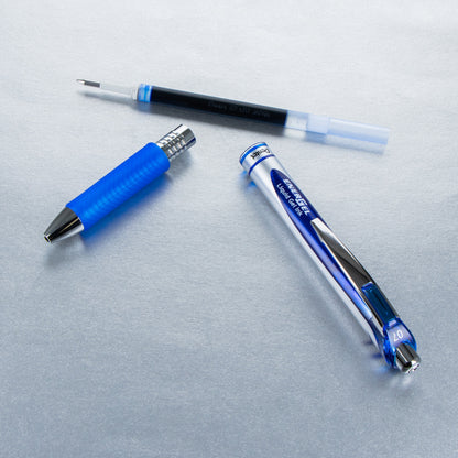 Pentel EnerGel RTX Retractable Liquid Gel Pen, (0.7mm) Metal Tip, Medium Line, Blue Ink (BL77-C)