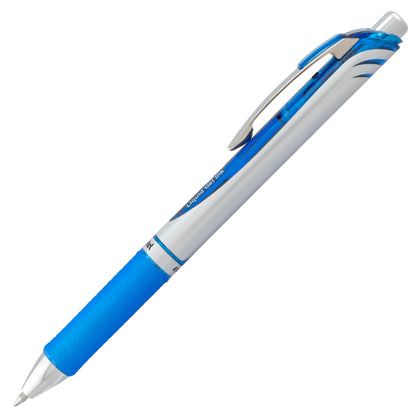 Pentel EnerGel RTX Retractable Liquid Gel Pen, (0.7mm) Metal Tip, Medium Line, Blue Ink (BL77-C)