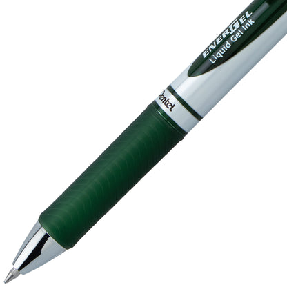 EnerGel RTX Retractable Liquid Gel Pen, (0.7mm) Medium line, Forest Green Ink (BL77-D3)
